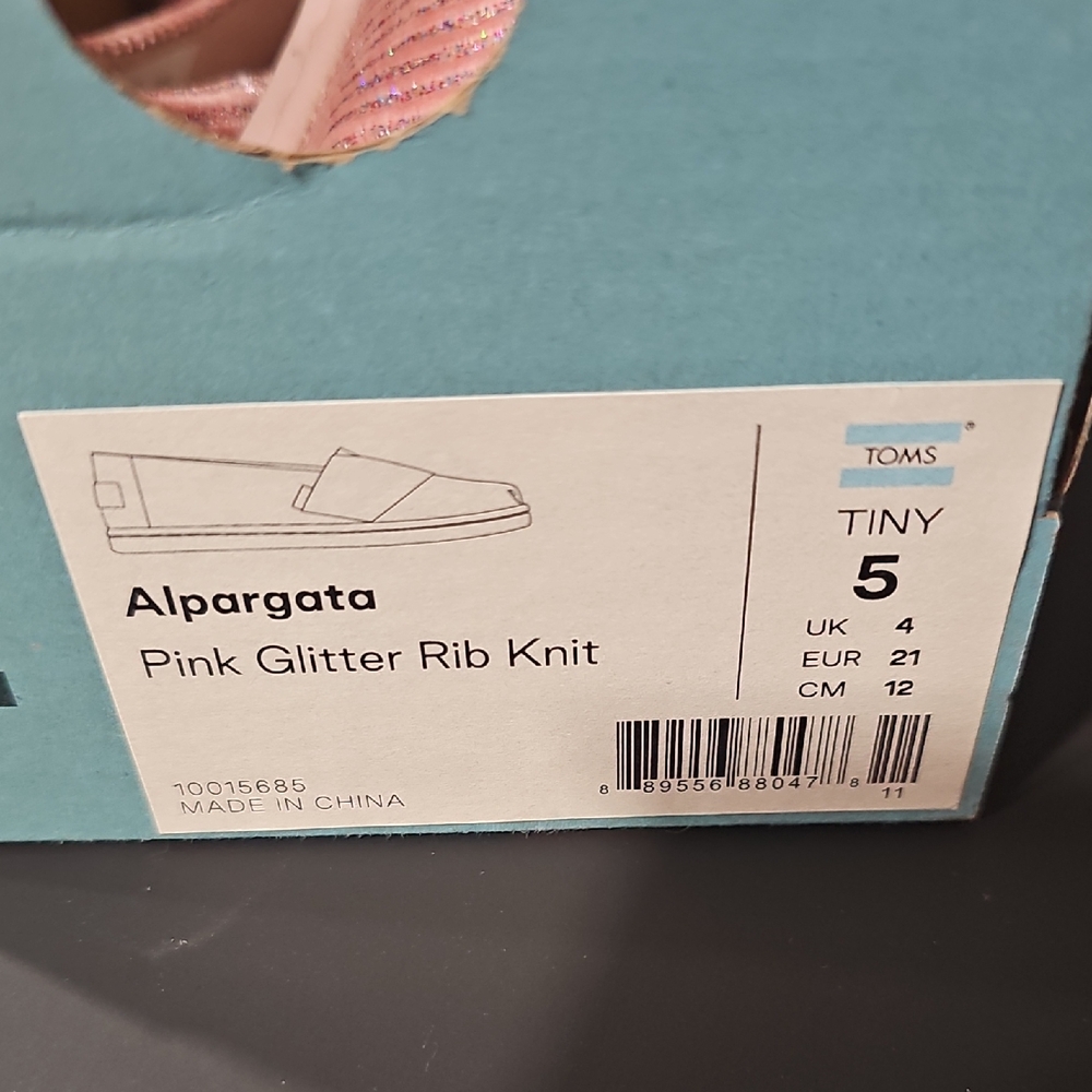 TOMS Sparkling Pink Knit Alpargata